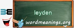 WordMeaning blackboard for leyden